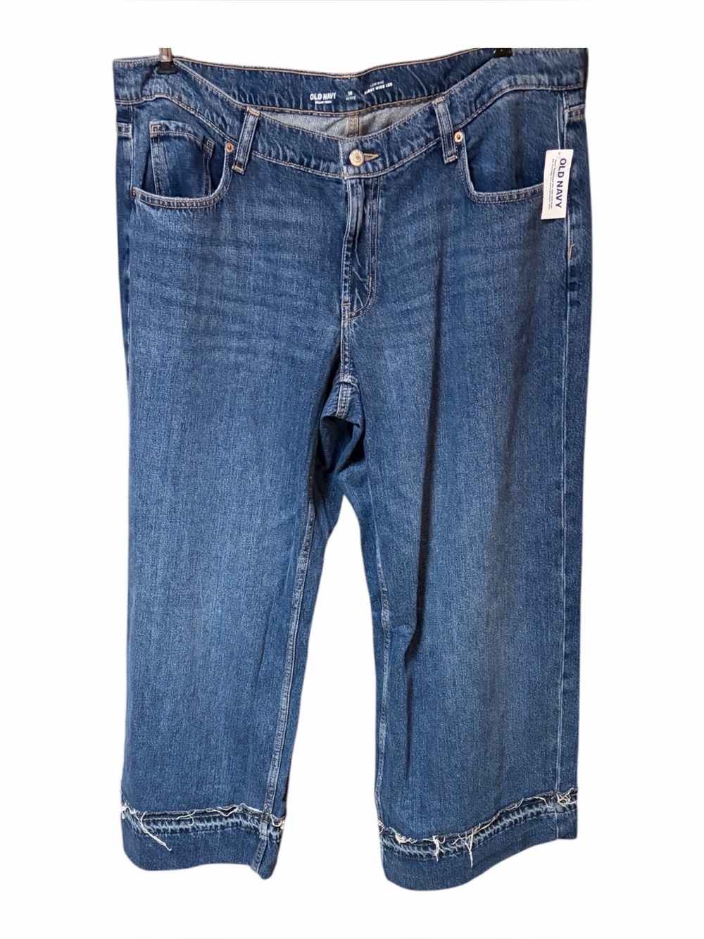 Old Navy Drapey Denim Low-Rise Baggy Wide Leg Jeans NWT